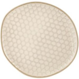 Piatto piano beige in porcellana Le Coq Kypseli, cm 27x25, 6 pezzi