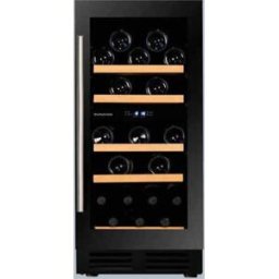 Dunavox Cantina Linea Exclusive 2 temperat. porta full glass nera e 2 maniglie - classe G, 32 bottiglie - DAUF-32.78DB