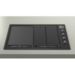 Fulgor Milano Barbecue a gas Professional Outdoor Fulgor nero, da incasso in acciaio inox, 90 cm