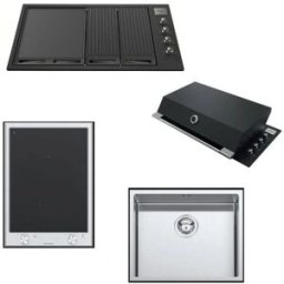 Kit Incasso per Cucina da esterno con Barbecue a gas Professional Nero Outdoor 90 Fulgor