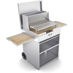 Barbecue Cubo a legna o carbonella con carrello Pianeta Grill