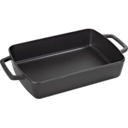 Rostiera in ghisa per induzione colore nero con maniglie di Staub, dim.30x20cm