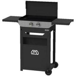 Plancha liscia Original a gas 260 con carrello Le Marquier