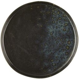 Piatto frutta nero con puntini blu Le Coq Phobos, diam. 20,5cm, 6 pezzi