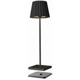 Lampada da tavolo da esterno in alluminio a LED, nera, linea Troll di Sompex