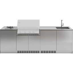 Cucina da esterno Via Nolfi 531 a parete, senza barbecue, OF outdoorkitchens