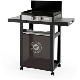 Plancha liscia a gas La Plancha Francaise 150 con carrello Le Marquier