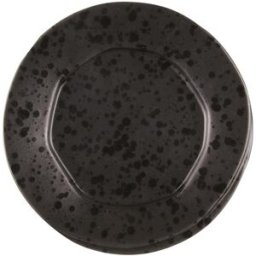 Piatto pane nero puntinato in porcellana Le Coq Aetna, diam. 16cm, 6 pezzi