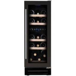 Dunavox Cantina Linea Exclusive 2 temperat. porta full glass nera man. Inox - classe G, 17 bottiglie - DAUF-17.58DB