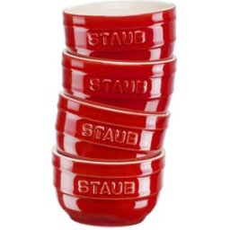 Set di ciotole Ramekin in ceramica rosso ciliegia Staub, 4 pezzi diam. 10cm