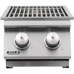 Fornello laterale doppio da incasso gas metano in acciaio per Barbecue Bull