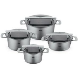Set da 4 pezzi con Casseruola e 3 Padelle linea Phi Collection Fissler
