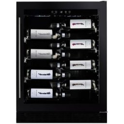 Dunavox Cantina Built-in monotemperatura porta full glass nera con maniglia inox - classe E, 40 bottiglie - DAUF-40.138B
