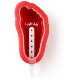 Lekue Stampo ghiacciolo impilabile Iconico - Piede, Rosso