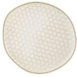 Piatto frutta beige in porcellana Le Coq Kypseli, cm 22x20,5, 6 pezzi