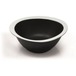 Coppa angolare nera con fascia bianca in porcellana Le Coq Persephone, diam. 21cm, 6 pezzi