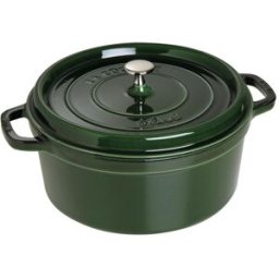 Staub Casseruola tonda in ghisa per induzione colore verde con maniglie e coperchio, diam. 26cm