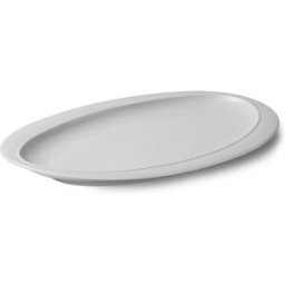 Vassoio ovale bianco in porcellana Le Coq Parthenon, cm 28x20