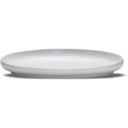 Piatto segnaposto obliquo bianco in porcellana Le Coq Ninfa, cm 30,5x27,5, 6 pezzi