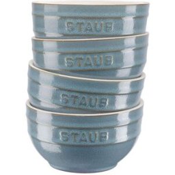 Set di ciotole in ceramica turchese antico Staub, 4 pezzi diam. 12cm