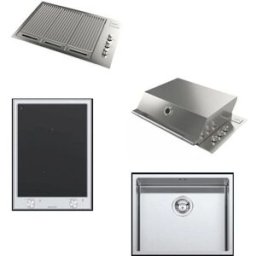 Kit Incasso per Cucina da esterno con Barbecue a gas Professional Outdoor 80 con lavabo Fulgor