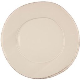 Piatto rotondo crema in porcellana Le Coq Aetna, diam. 31,5cm, 6 pezzi