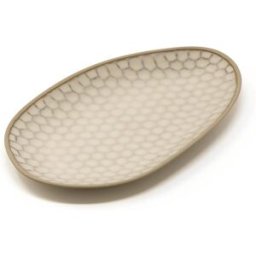 Vassoio ovale beige in porcellana Le Coq Kypseli, cm 22,5x13