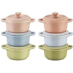 Set di mini Cocotte in ceramica Macarones Staub colori misti, diam. 10cm, 6 pezzi