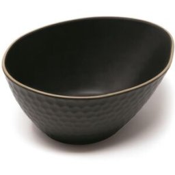 Coppetta angolare nera in porcellana Le Coq Kypseli, cm 10,5x8,5, 6 pezzi