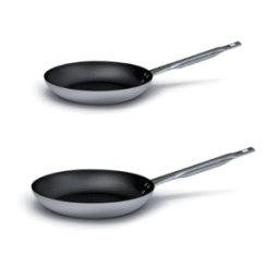 Ballarini Professionale - Bis di padelle in alluminio antiaderente svasate basse, diam. 24 e 28cm