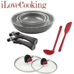 Set "I love Cooking at Home" di Ballarini, 9 pezzi di pentole e accessori