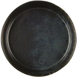 Piatto fondo nero con puntini blu Le Coq Phobos, diam. 18cm, 6 pezzi