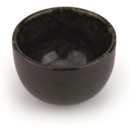 Copetta rotonda color nero con puntini blu Le Coq Phobos, diam. 6,5cm, 6 pezzi
