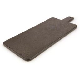 Tagliere rettangolare con manico color marrone con puntini ruggine Le Coq Phobos, cm 37x15,5