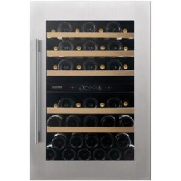 Dunavox Cantina Linea Spirit porta 'full glass' inox con maniglia nera, classe F, 44 bottiglie - DVS-44.120DSS