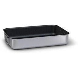 Ballarini Professionale Rostiera alta pesante in alluminio con maniglie snodabili in acciaio inox, spessore 3 mm, dim.50x38cm