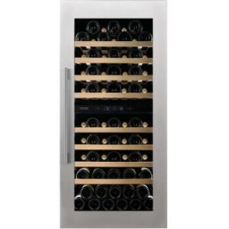 Dunavox Cantina Linea Spirit porta 'full glass' inox con maniglia nera, classe F, 70 bottiglie - DVS-70.185DSS