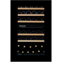 Dunavox Cantina Linea Joy porta 'full glass' nera con maniglia nera, classe G, 42 bottiglie - DXJ-42.100DB