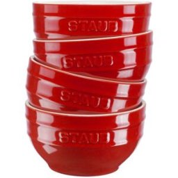 Set di ciotole in ceramica rosso ciliegia Staub, 4 pezzi diam. 12cm