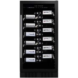 Dunavox Cantina Linea Grande Monotemperatura porta full glass nera maniglia nera, classe F, 70 bottiglie - DX-70.258B