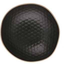 Piatto fondo nero in porcellana Le Coq Kypseli, cm 22x21, 6 pezzi