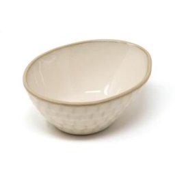 Coppetta angolare beige in porcellana Le Coq Kypseli, cm 10,5x8,5, 6 pezzi