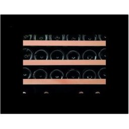 Dunavox Cantina Linea Joy porta 'full glass' nera con maniglia nera, classe G, 24 bottiglie - DXJ-24.51B