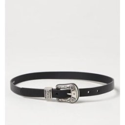 Golden Goose Cintura in pelle con fibbia incisa Nero Taglia 90