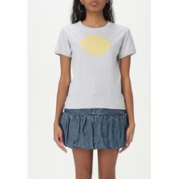 Coperni T-shirt in cotone con stampa slogan Grigio Taglia S