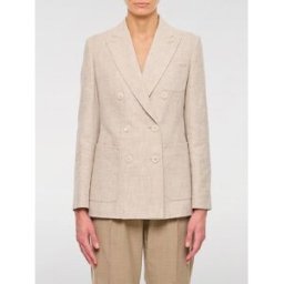 Max Mara Blazer doppiopetto in misto lana Beige Taglia 42