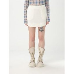 Jw Anderson Gonna mini in misto lino Bianco Taglia 8