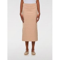 Sportmax Gonna in jersey con borchie Beige Taglia M