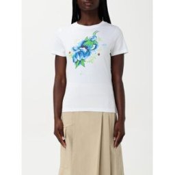 Kenzo T-shirt in cotone con stampa floreale Bianco Taglia S