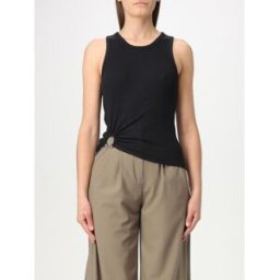 Rabanne Top in cotone stretch Nero Taglia 38